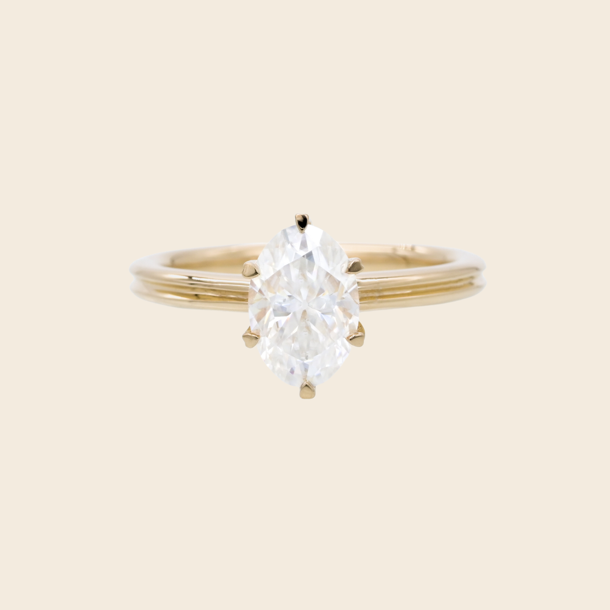 Oval six prong engagement ring on sale