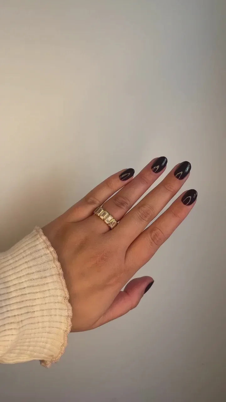 Atlas Emerald Cut Moissanite Eternity Band - Seven Swans Fine Jewellery